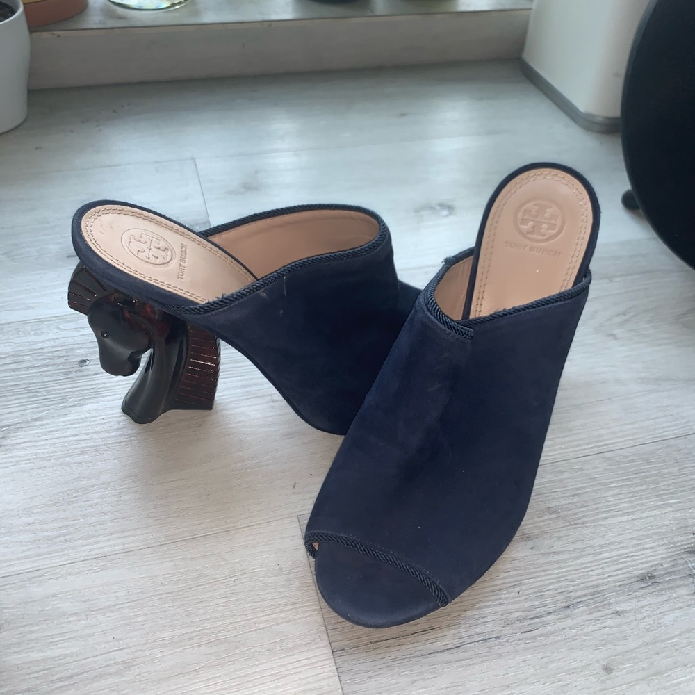 Tory Burch Runway Collection suede mules